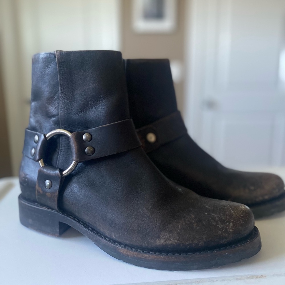 Distressed Frye boots